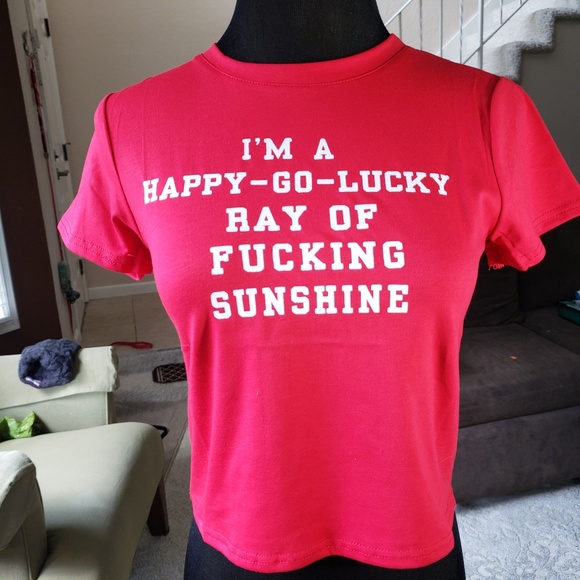 "Ray of sunshine" crop t-shirt - Picture 2 of 3